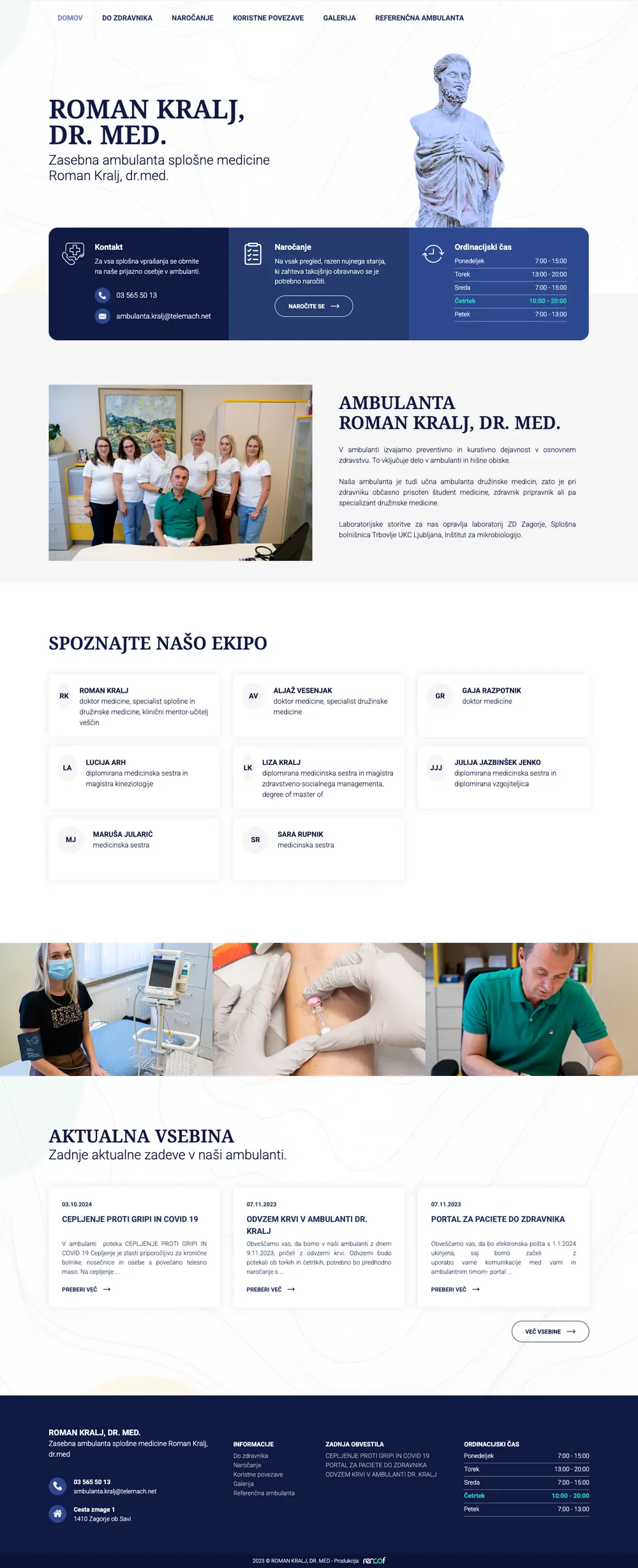 Ambulanta Kralj — website screenshot
