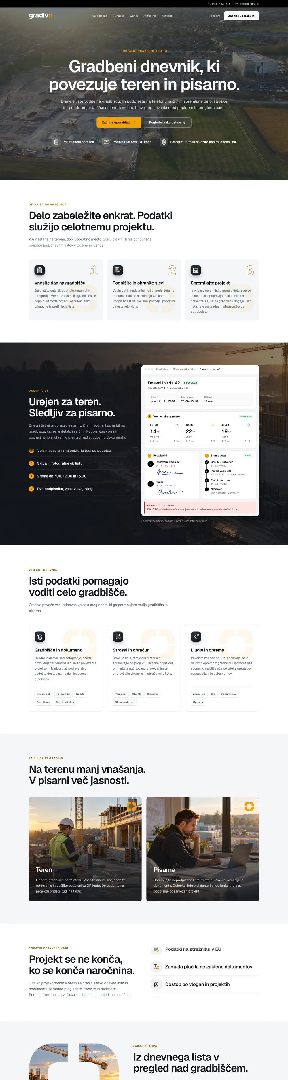 Gradivo — posnetek strani