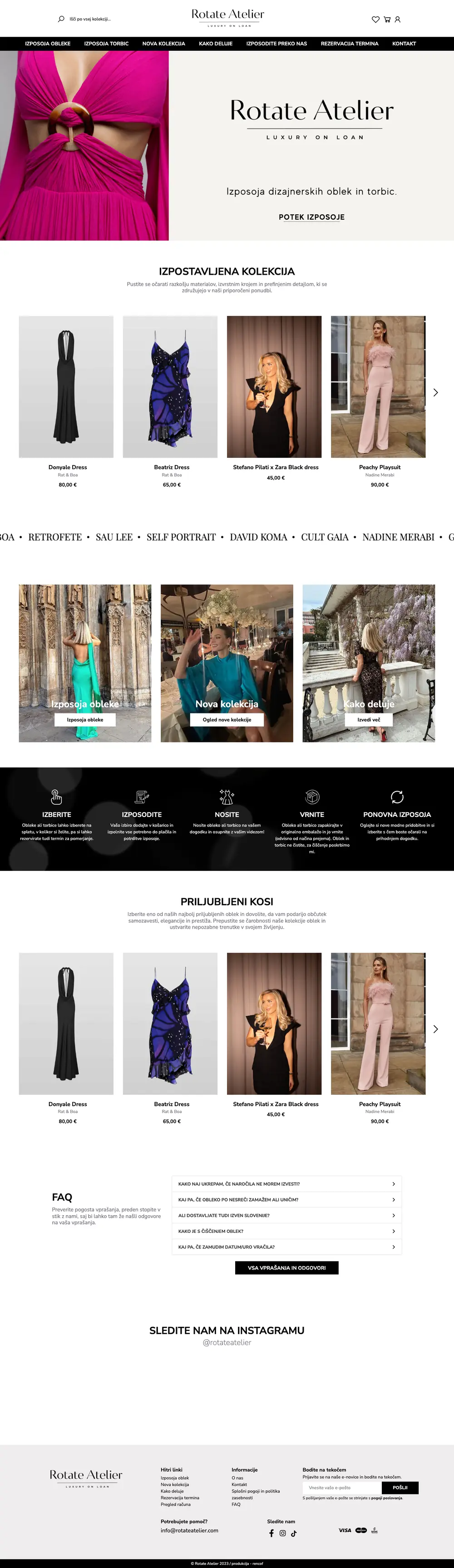 Rotate Atelier — website screenshot